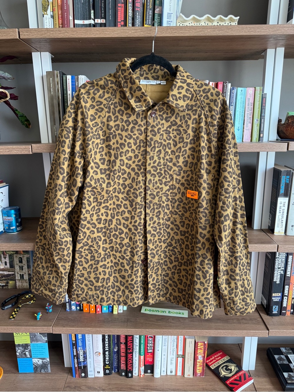 Men's Leopard Print Shirt Jacket in Brown - Picture 4 of 12